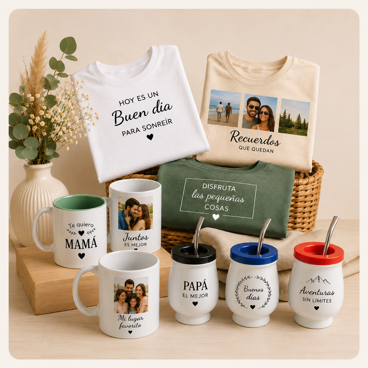 Tazas, mates y remeras personalizadas