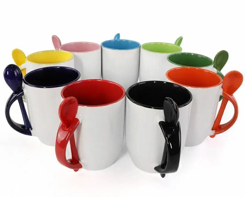 Taza interior color y cuchara