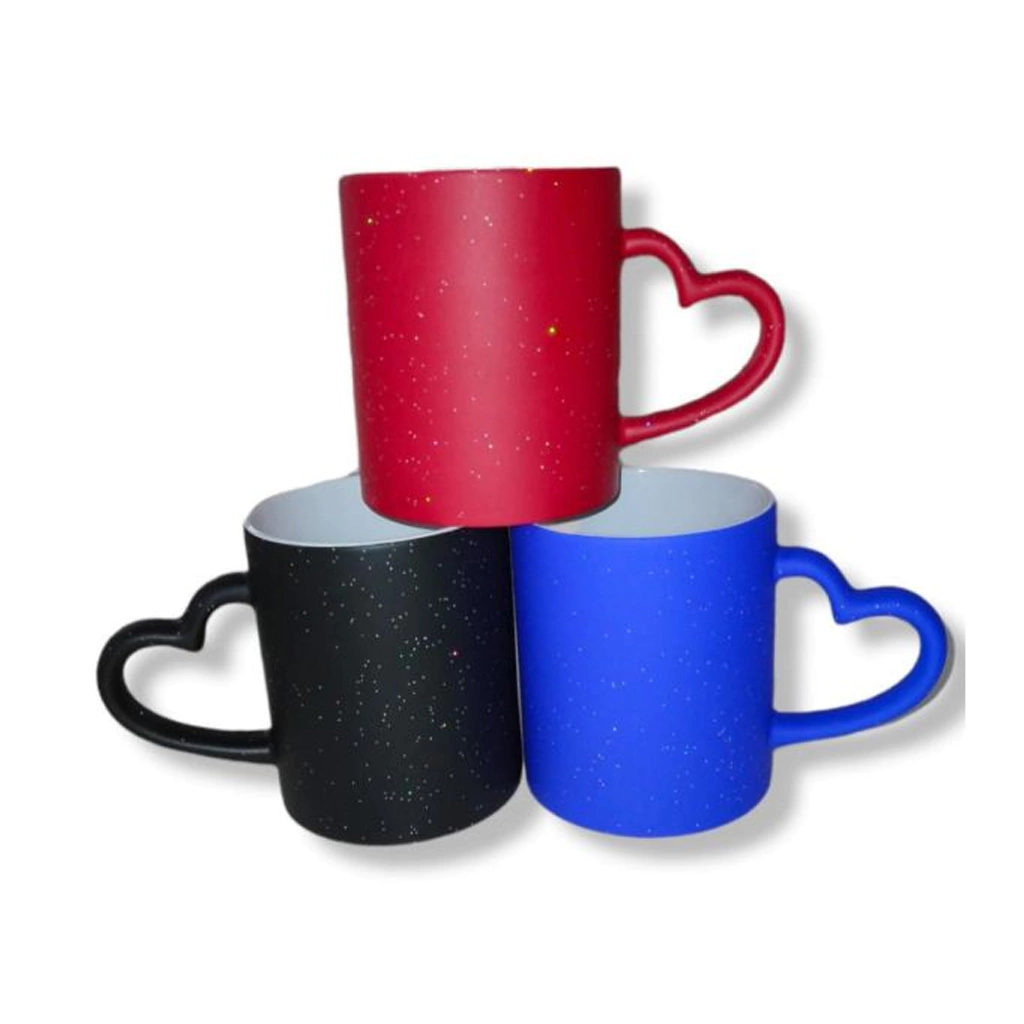 Taza Mágica semi-mate asa corazón