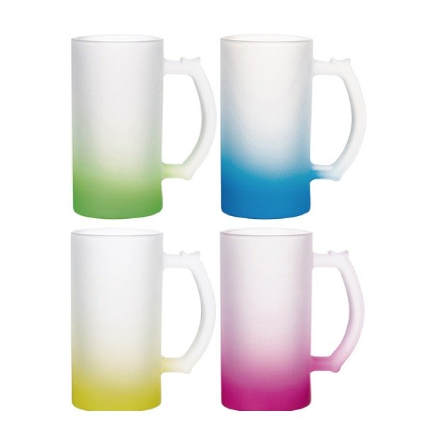 Chopp de Vidrio Esmerilado Base color