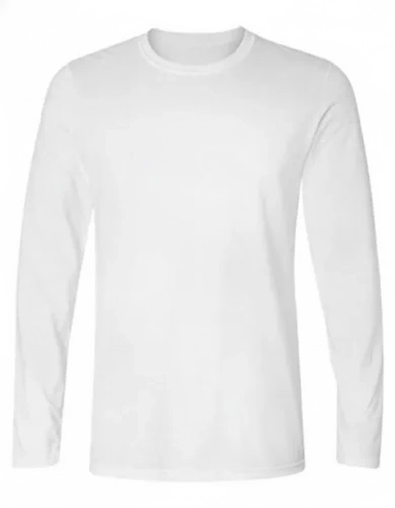 Remera spum blanca unisex  Manga larga  (talle 1,2,3,4,5)